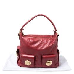 Pre Owned Marc Jacobs Red Leather Multi Pocket Shoulder Bag