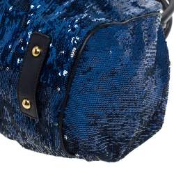 Marc Jacobs Blue Sequin New York Rocker Stam Shoulder Bag