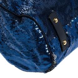 Marc Jacobs Blue Sequin New York Rocker Stam Shoulder Bag