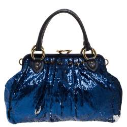 Marc Jacobs Blue Sequin New York Rocker Stam Shoulder Bag