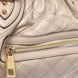 Pre Owned Marc Jacobs Beige Leather Mini Stam Satchel