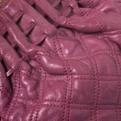 Pre Owned Marc Jacobs Pink Quilted Leather Cecilia Satchel
