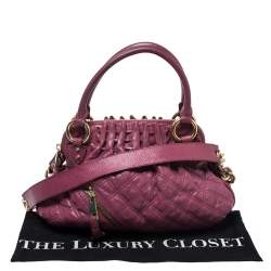 Pre Owned Marc Jacobs Pink Quilted Leather Cecilia Satchel