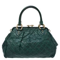 Pre Owned Marc Jacobs Green Quilted Leather Stam Shoulder Bag