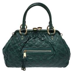 Pre Owned Marc Jacobs Green Quilted Leather Stam Shoulder Bag