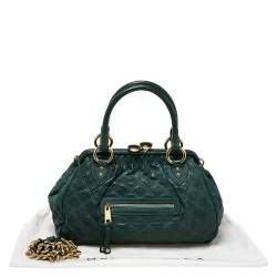 Pre Owned Marc Jacobs Green Quilted Leather Stam Shoulder Bag