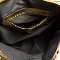 Pre Owned Marc Jacobs Gold Quilted Leather Bruna Belted Tote