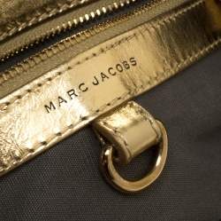 Pre Owned Marc Jacobs Gold Quilted Leather Bruna Belted Tote