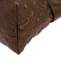 Marc Jacobs Metallic Bronze Quilted Leather Bruna Bow Satchel