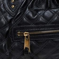 Pre Owned Marc Jacobs Black Quilted Leather Stam Shoulder Bag