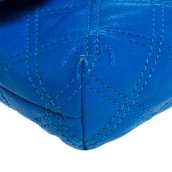 Pre Owned Marc Jacobs Blue Quilted Leather Flap Crossbody Bag