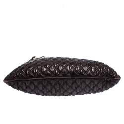 Pre Owned Marc Jacobs Burgundy Quilted Leather Stam Shoulder Bag