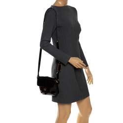 Pre Owned Marc by Marc Jacobs Black Patent Leather Crossbody Bag