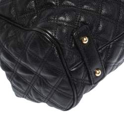 Pre Owned Marc Jacobs Black Quilted Leather Stam Satchel