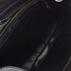 Pre Owned Marc Jacobs Metallic Black Leather Flap Crossbody Bag