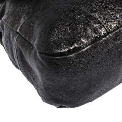 Pre Owned Marc Jacobs Metallic Black Leather Flap Crossbody Bag