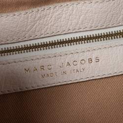 Pre Owned Marc Jacobs Ivory Quilted Leather Stam Satchel