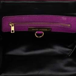 Pre Owned Marc Jacobs Dark Pink Patent Leather Stam Shoulder Bag