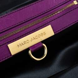 Pre Owned Marc Jacobs Dark Pink Patent Leather Stam Shoulder Bag
