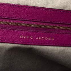 Pre Owned Marc Jacobs Purple Quilted Leather Stam Satchel