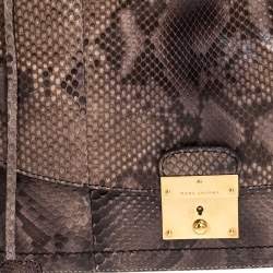 Marc Jacobs Grey/Beige Python Polly Shoulder Bag