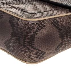 Marc Jacobs Grey/Beige Python Polly Shoulder Bag