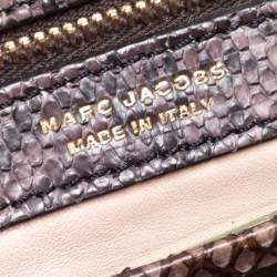Marc Jacobs Grey/Beige Python Polly Shoulder Bag