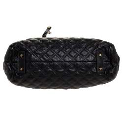 Pre Owned Marc Jacobs Black Quilted Leather Stam Satchel