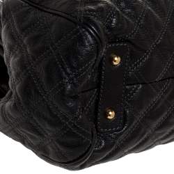 Pre Owned Marc Jacobs Black Quilted Leather Stam Satchel