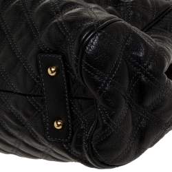 Pre Owned Marc Jacobs Black Quilted Leather Stam Satchel