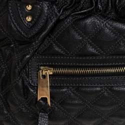 Pre Owned Marc Jacobs Black Quilted Leather Stam Satchel