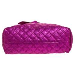 Pre Owned Marc Jacobs Metallic Pink Quilted Leather Satchel