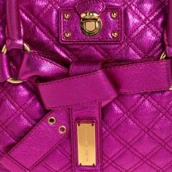 Pre Owned Marc Jacobs Metallic Pink Quilted Leather Satchel