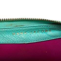 Pre Owned Marc Jacobs Multicolor Floral Print Leather Zipper Clutch