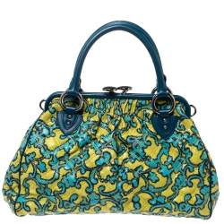 Marc Jacobs Multicolor Printed Quilted Leather Stam Satchel