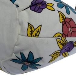 Pre Owned Marc Jacobs White Printed Canvas and Leather Tote