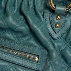 Pre Owned Marc Jacobs Pale Green Quilted Leather Stam Shoulder Bag
