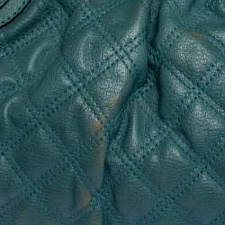 Pre Owned Marc Jacobs Pale Green Quilted Leather Stam Shoulder Bag