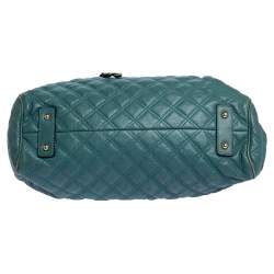 Pre Owned Marc Jacobs Pale Green Quilted Leather Stam Shoulder Bag