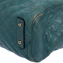 Pre Owned Marc Jacobs Pale Green Quilted Leather Stam Shoulder Bag