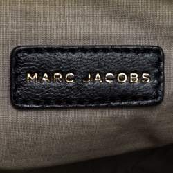 Pre Owned Marc Jacobs Black Crystal Embellished Quilted Suede and Leather Pouch