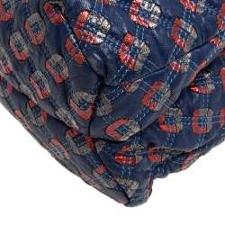 Pre Owned Marc Jacobs Blue/Metallic Quilted Leather Memphis Robert Jena Shoulder Bag