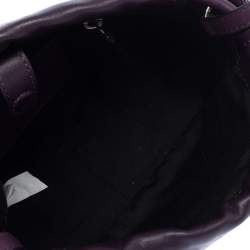 Pre Owned Marc Jacobs Purple Leather Drawstring Shoulder Bag