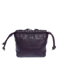 Pre Owned Marc Jacobs Purple Leather Drawstring Shoulder Bag