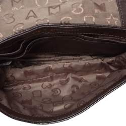 Pre Owned Marc Jacobs Dark Brown Patent Leather Shoulder Bag