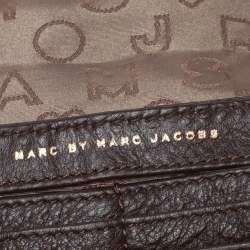 Pre Owned Marc Jacobs Dark Brown Patent Leather Shoulder Bag