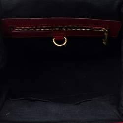 Pre Owned Marc Jacobs Red Quilted Leather Stam Satchel