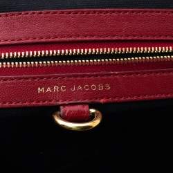 Pre Owned Marc Jacobs Red Quilted Leather Stam Satchel