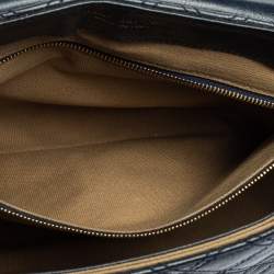 Pre Owned Marc Jacobs Navy Blue Quilted Leather Pushlock Flap Shoulder Bag