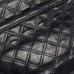 Pre Owned Marc Jacobs Navy Blue Quilted Leather Pushlock Flap Shoulder Bag